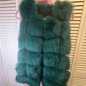 Luxurious Green Fur Vest